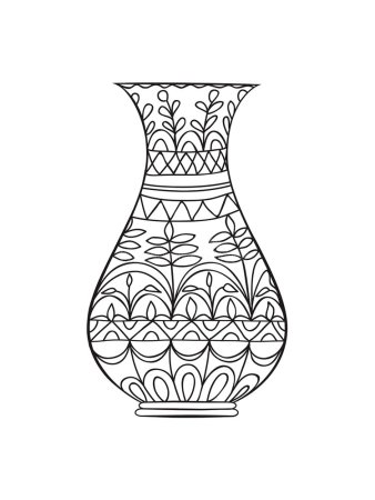 Ваза раскраска