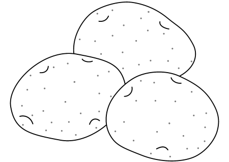 Картофель раскраска для детей