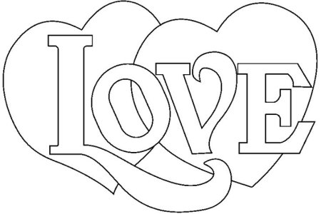 Трафарет Love для вырезания