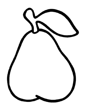 Груша раскраска для детей