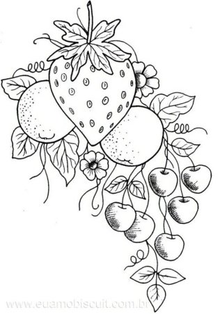 Клубника раскраска
