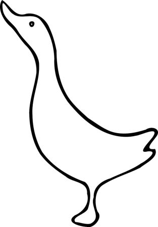 Трафарет утки