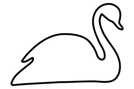 Силуэт лебедя