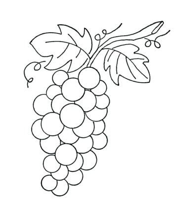 Лист винограда раскраска
