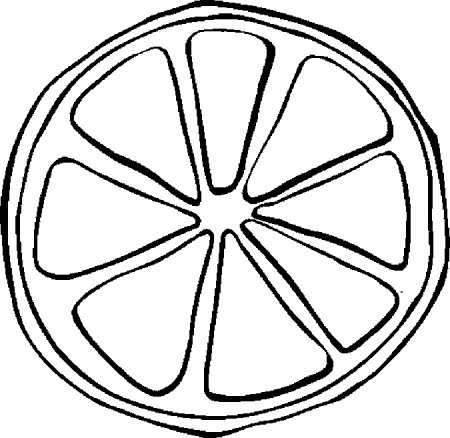 Долька апельсина раскраска