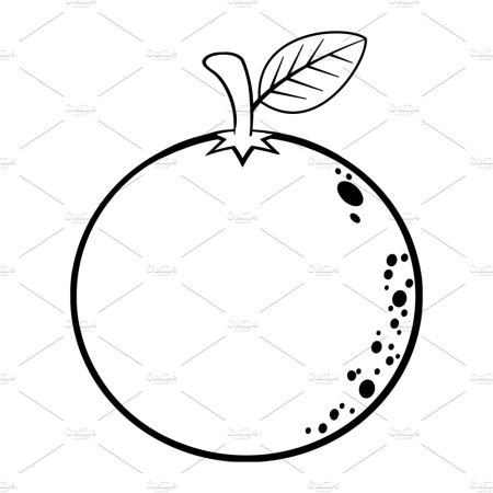 Трафарет апельсина для аппликации