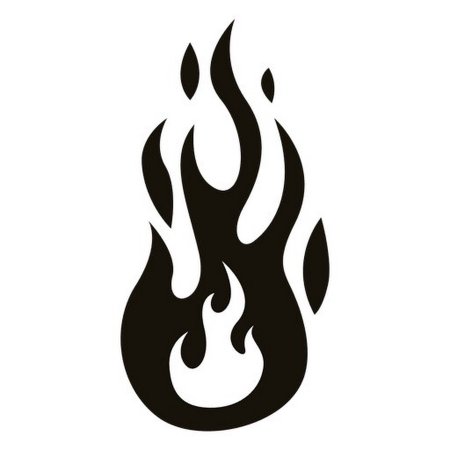 Трафарет огня для вырезания