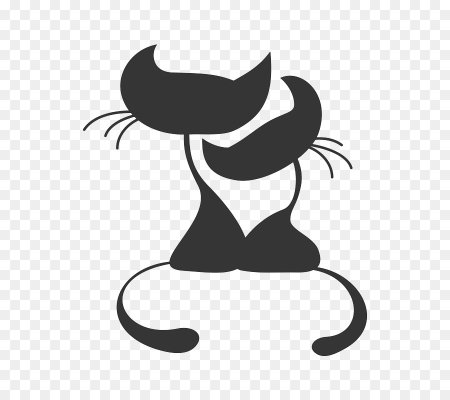 Забавные силуэты кошек