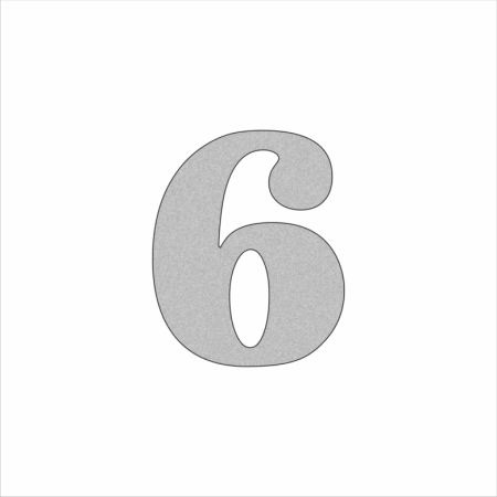 Цифра 6 трафарет