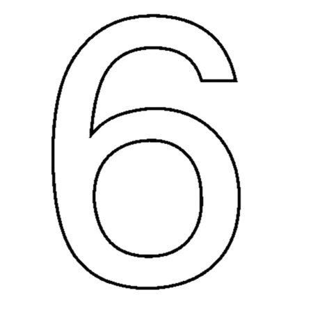 Цифра 6 трафарет для торта
