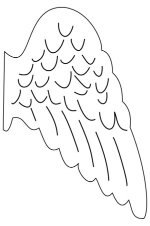 Крылья ангела трафарет