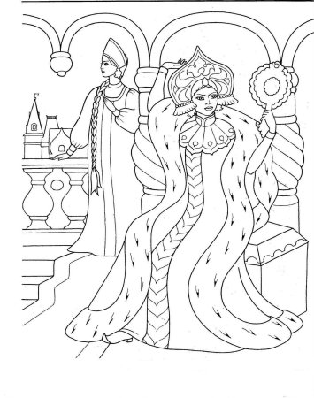 Царевна лебедь раскраска