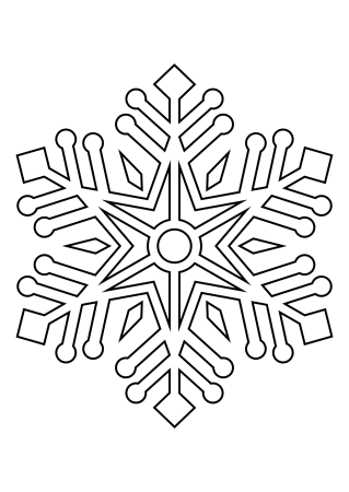 Снежинка раскраска