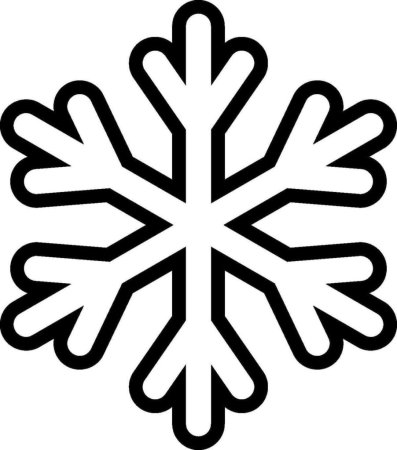 Снежинка раскраска для малышей