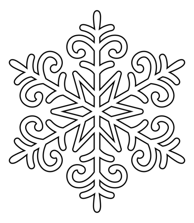 Снежинка раскраска