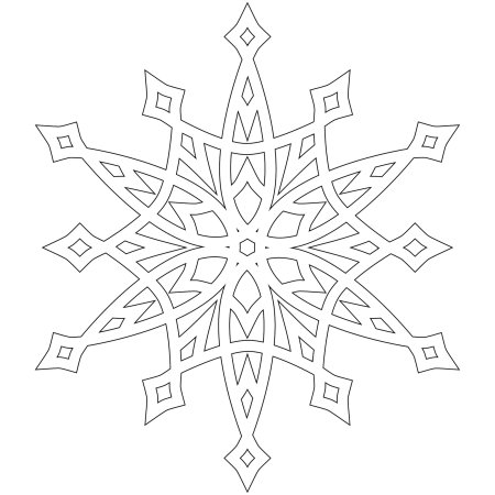 Снежинка раскраска