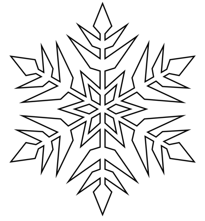 Снежинка раскраска для малышей