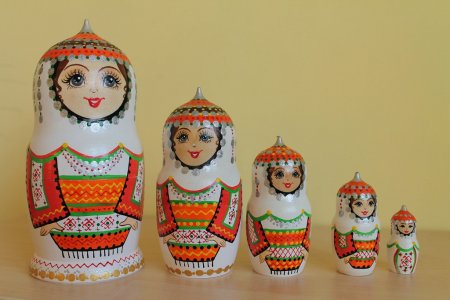 Макет матрешки для рисования