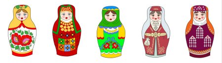 Матрешка в национальном костюме разных народов