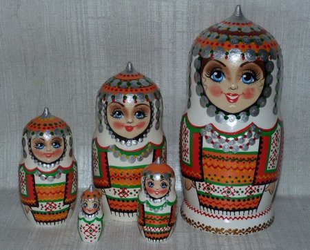 Сергиево-Посадская Матрешка трафареты