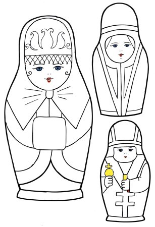 Стилизованное изображение матрешки