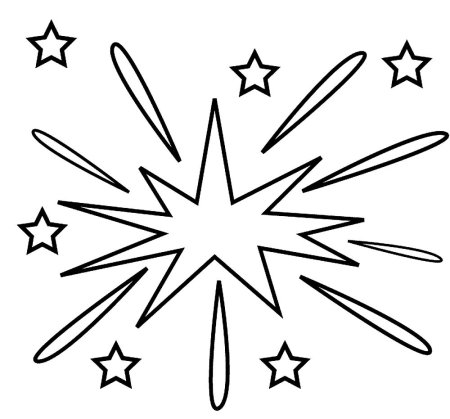 Картинки трафареты звезд фейерверк (44 фото)