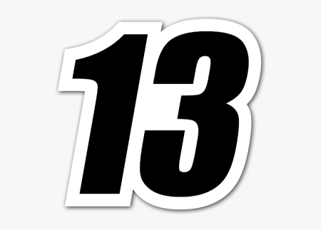 Цифра 13 трафарет