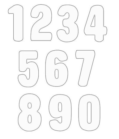Цифра 12 черная
