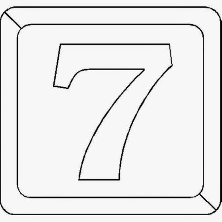 Трафарет для торта цифра 7