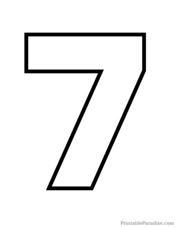 Трафарет для торта цифра 7