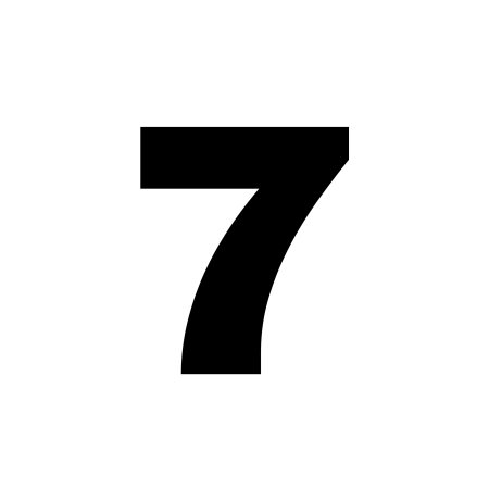 Цифра 7 трафарет