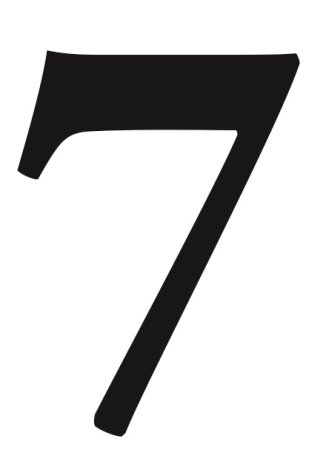 Цифра 7 трафарет