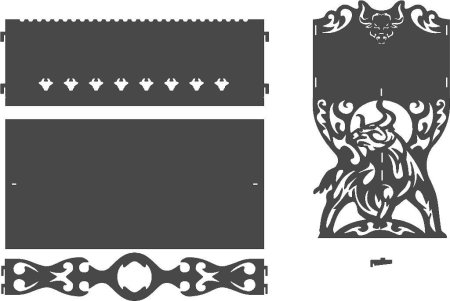 DXF чертежи для ЧПУ плазма мангал