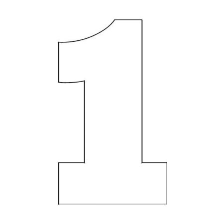 Цифра 1 трафарет