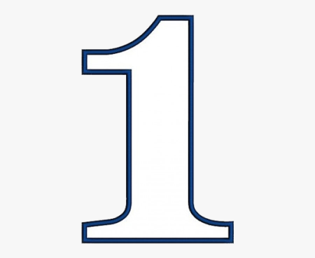 Цифра 1 трафарет