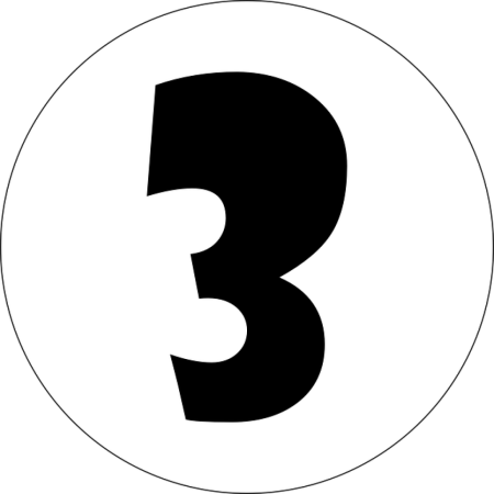 Цифра 3 трафарет