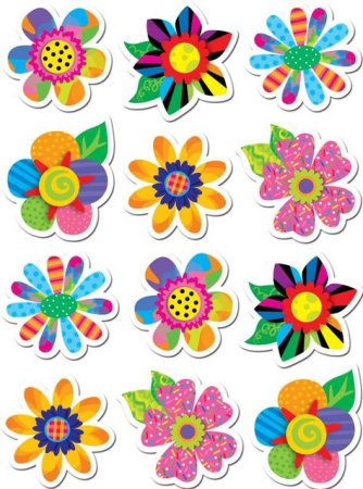 Картинки трафареты цветных цветов (50 фото)