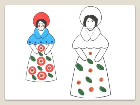 Платье дымковской барышни