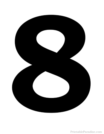 Цифра 8 трафарет