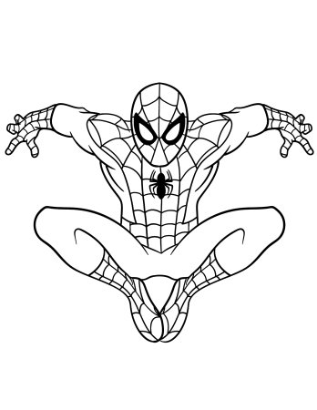 Раскраска Spider man pdf
