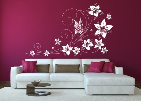 Декоративные узоры на стене