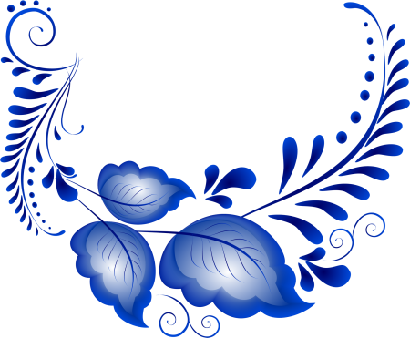 Орнаментная роспись Гжель