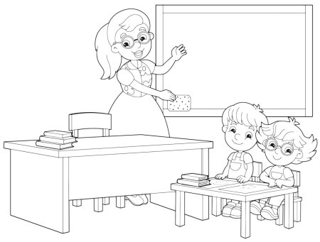 Учительница для раскрашивания