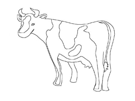 Корова раскраска