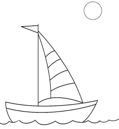 Раскраска. Кораблик