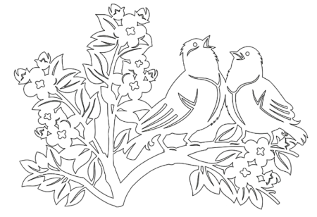 Весенние вытынанки на окна