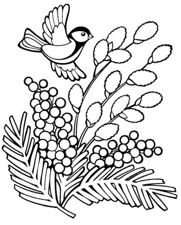 Рисунки для раскрашивания Весна