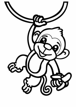 Трафарет обезьяны