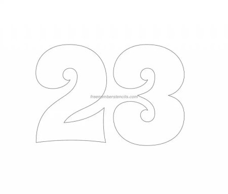 Цифра 23 шаблон
