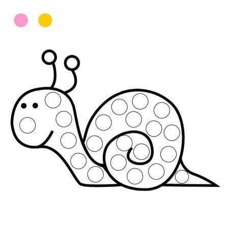 Улитка раскраска для детей 2-3 лет